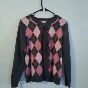 Croft & Borrow argyle pink and dark grey